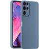 HULLIN Custodia per Telefono in Silicone Colorato, Adatta per Samsung Galaxy S22 Ultra (6.8) - Grigio lavanda