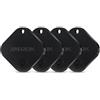 AMOROM Air Tags-4 Pack Tracker Tag Compatibile con iOS e Android, Trova Telefono, Suono Forte, Batteria Sostituibile, per Chiavi, Portafoglio, Zaino