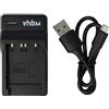 vhbw caricatore USB-C compatibile con Sony Cybershot DSC-W130, DSC-W150, DSC-W170, DSC-W200 camera + cavo USB-C + LED
