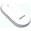Pantone Celly Pantone Mouse Silenzioso, Mouse Ottico Wireless con Dongle Integrato, Design Elegante e Leggero, Mouse USB Portatile Compatibile con PC e MAC, Bianoo