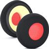 defean Evolve 65 - Cuscinetti auricolari di ricambio compatibili con cuffie Jabra Evolve 65UC / 65MS / 40UC / 40MS / 30US / 30II / 20SE / 20UC / 20MS Design Comfort per tutto il giorno (tessuto a rete rosso)