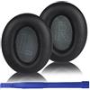 Adhiper Cuscinetti Auricolari di Ricambio per Anker Soundcore Life Q20/Q20i/Q20+,Cuffie Soundcore by Anker Life Q20 con cuscinetti in morbida schiuma memory e pelle proteica -Nero