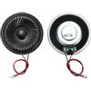 QUARKZMAN 2 Pezzi Altoparlante Piccolo 8 Ohm, 1W 50mm Diametro Guscio Metallico Rotondo Magnete Piccolo Altoparlante Con Filo Terminale 100mm Micro Interno Per DVD, EVD, Mini Audio