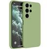 HAFFAN Custodia in Silicone TPU Compatibile con Samsung Galaxy S24 Ultra (6.8 inches), Cover Case Protettiva per Cellulare - Verde Matcha