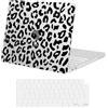 MOSISO Custodia Leopardata Compatibile con MacBook Neo 13 Cover 2026 A3404 | Copritastiera&Rigida Infrangibile Case per MacBook Neo 13 pollici con Chip A18 Pro, Trasparente