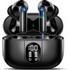 Donerton 2026 Cuffie Bluetooth 5.4, Auricolari Bluetooth Stereo HiFi Con 4 ENC Microfoni Anti-Rumore, Impermeabili IP7 Cuffie Senza Fili, Durata 50 Ore Cuffiette In Ear, LED-Display, Cuffiette Touch Control