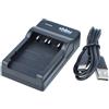 vhbw caricatore USB-C compatibile con Sony Cybershot DSC-W210, DSC-W215, DSC-W220, DSC-W230 camera + cavo USB-C + LED