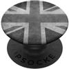 Flags and Symbols Bandiera Union Jack del Regno Unito in Grungy BW PopSockets PopGrip Adesivo