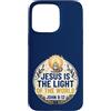 Jesus Is The Light Christian Faith Bible Custodia per iPhone 15 Pro Max Jesus Is The Light Of The World Shirt John 8:12 Christian