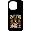 Border Collie Herding Humor Dog Custodia per iPhone 15 Pro Dog Park ridisegna il Collie prima che qualcuno arrivi amante dei cani