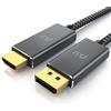 CSL-Computer Cavo DisplayPort 4K 3m 1.4 a HDMI - Cavo HDTV standard 2.0 - UHD 3840 x 2160 @ 60 Hz - schermatura 3 X - Protezione antipiega - Spina in metallo - Cavo adattatore audio e video per proiettori laptop
