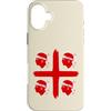 SARDEGNA Custodia per iPhone 16 Plus 4 BANDIERA DELL'ISOLA MORI SARDEGNA