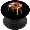 Paint Dripping Donut Lover Pop Art Snowf Ciambella Donut Albero di Natale Pupazzo di neve Natale Graffiti Drip PopSockets PopGrip Adesivo