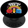 Back to School Spanish Maestra Bilingue Pre-Kinder Teacher Maestra Bilingual Elementary PopSockets PopGrip Adesivo