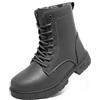 Topwolve Stivali Donna Impermeabili Stivaletti da Camminare Stivali da Neve Invernali Fodera Pelliccia Calda Doposci,Grigio(con Pelliccia),39 EU