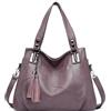 NICOLE & DORIS Soft PU Leather Handbag for Womens Hobo Bag Long Strap Shoulder Bag Ladies Tote Bag Large Crossbody Bags with Tassel