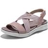 JOMIX Sandali Donna Estive Comodi Snadali Eleganti Bassi Chiusura Elastici Sandali Strappo Morbidi SD9294 Rosa 40