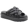 Heavenly Feet Andrea Sandali da donna con plateau e slider leggeri vegani in pietra nera, Nero , 36 2/3 EU