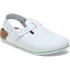 Birkenstock Tokio Pro - Pantofole da uomo e donna, in pelle, certificate secondo la norma EN ISO 20347:2145, scarpe professionali per medicina, gastronomia e servizio, bianco, 43 EU