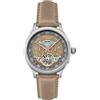 Thomas Earnshaw Baron ES-8187 - Orologio da uomo con movimento automatico a cuore aperto, calendario Grand Date, cassa in acciaio inossidabile da 43 mm, cinturino in pelle, impermeabile fino a 50 m