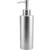 Marchfunny Dispenser di sapone in acciaio inox con pompa a mano, per bagno o lavello della cucina, finitura argento resistente alla ruggine, contiene sapone a mano (250 ml)