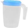 CONGARTENO Caraffa per Acqua in Plastica Pp 1l Grande Capacità e Manico Comodo, per Ristorante e Ufficio, Brocca per Bevande Coperchio Blu