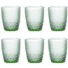 Evviva Set 6 Bicchieri acqua in vetro decorato 320 ml - Mozart (Verde)