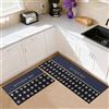 HomKuch Cucina tappeto set 2 pezzi lavabile anti-scivolo pavimento ingresso corridoio tappeto
