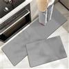 Highdi Tappeto Cucina, Antiscivolo Tappeto Passatoia Cucina, Tappeto Cucina in Diatomite Serie Semplice Grigio,Tappeti Runner Tappeto Corridoio per Ingresso Soggiorno Bagno (Grigio Chiaro,50x120cm)