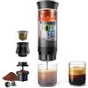 ceshu Macchina da Caffè Espresso Elettrica Portatile, Macchina Caffe Portatile 3 In 1 Macchina Caffe, 5 Minuti Auto-Riscaldamento, con USB-C, Compatibile con Piccole Capsule, Grandi Capsule, Caffe Macinato