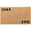 Social crazy Tappeto zerbino personalizzato - work wine - cocco naturale ideale per ingressi (Cocco naturale, 60x40 cm)