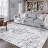 PureCozy Tappeto Salotto Grigio 160x230cm Vintage Tappeti Grande Carpet Antiscivolo Lavabile in Lavatrice Cameretta Soggiorno Camera da Letto Office Carpets Morbido Pelo Corto Rug