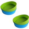 PRIZOM 2 stampi in silicone da 26 cm, forma rotonda per torte, colori blu e verde casuali