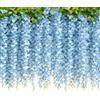 CECOMBINE Confezione da 4 fiori artificiali di glicine da 7,8 m, rampicanti da appendere con 40 rami, ghirlanda di fiori in finta seta per decorazioni di nozze, giardino, casa e feste