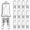 Givurao Lampadina alogena G9, 25 W, 12 pezzi, G9, 230 V, dimmerabile, 2700 K, luce bianca calda, 300 lm, senza sfarfallio, 25 Watt, per forno a microonde, stufa, plafoniere