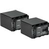 vhbw 2x batteria compatibile con JVC GZ-HM435, GZ-HM440, GZ-HM40, GZ-HM430 videocamera camcorder (4000mAh, 3,6V, Li-Ion) con infochip