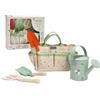 Miniland Set da Giardinaggio per Bambini - Attrezzi con Borsa, Paletta, Pala, Rastrello e Annaffiatoio, Gioco Educativo per Imparare a Coltivare le Piante, 3+ Anni