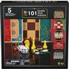 Spin Master Games, Cardinal Classics, 101 giochi da tavolo classici, include 5 tabelloni a due lati per scacchi, dama, backgammon, dadi, da 1 a 6 giocatori, dai 6 anni in su