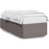 vidaXL Struttura letto senza materasso Taupe 80x200 cm tessuto