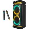Phoenix Technologies Altoparlante rumbleboss phoenix 80w rms 4000 mah batteria Funzione karaoke 2 microfoni wireless inclusi