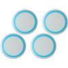CFUENSBFDA 4 Pezzi Di Tappi For Impugnatura For Pollice Silenzio Compatibili Con PS5/PS4/Xbox One/Xbox One Elite/8BitDo SN30 Pro/Switch Pro Joystick Controller(White blue)