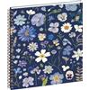 Exacompta - 2208022E - Agenda tascabile eco-progettata - Settimana su due pagine - Eurotime Marettes Path 22W - Copertina in cartone - 18,5 cm x 22,5 cm - Gennaio 2023 - Dicembre 2023 - Blu