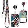 Cozary Porta Badge da Collo con Cordino Staccabile, Porta Badge Retrattile con Clip, Porta Tessera per Carta d'Identità, Badge Aziendale, Carta di Accesso e Tesserino