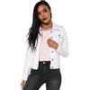Nina Carter J212 - Giacca da donna in jeans slim-fit - Giacca colorata per le mezze stagioni con colletto Kent e tasche - Giacca per primavera e estate in tessuto elasticizzato, S
