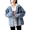 Lazutom - Giacca in jeans da donna e ragazza, in jeans, Blu, 48