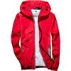 uxxnjfg Giacca da Uomo Softshell Bomber Casual Giubbotto Invernale Uomo Trekking Running Impermeabile Vestiti Antipioggia Abbigliamento Estiva da Lavoro Jacket(Rosso,XXL)