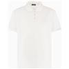 Emporio Armani Embroidery Logo Polo Beachwear Uomo, Bianco, L
