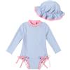 WYTbaby Uv Vestiti Bambino Ragazza Un Pezzo Manica Lunga Costume Da Bagno Hawaii Volant Uv Costumi Da Bagno Ragazza 0-24 Mesi