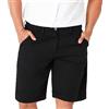 CityComfort Pantaloncini Uomo Bermuda Cotone Pantaloni Corti Eleganti con Elastico in Vita e Tasche (Nero, 2XL)