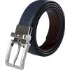 Tommy Hilfiger Cintura da uomo reversibile due in uno, Navy/Marrone, Medium (34-36)